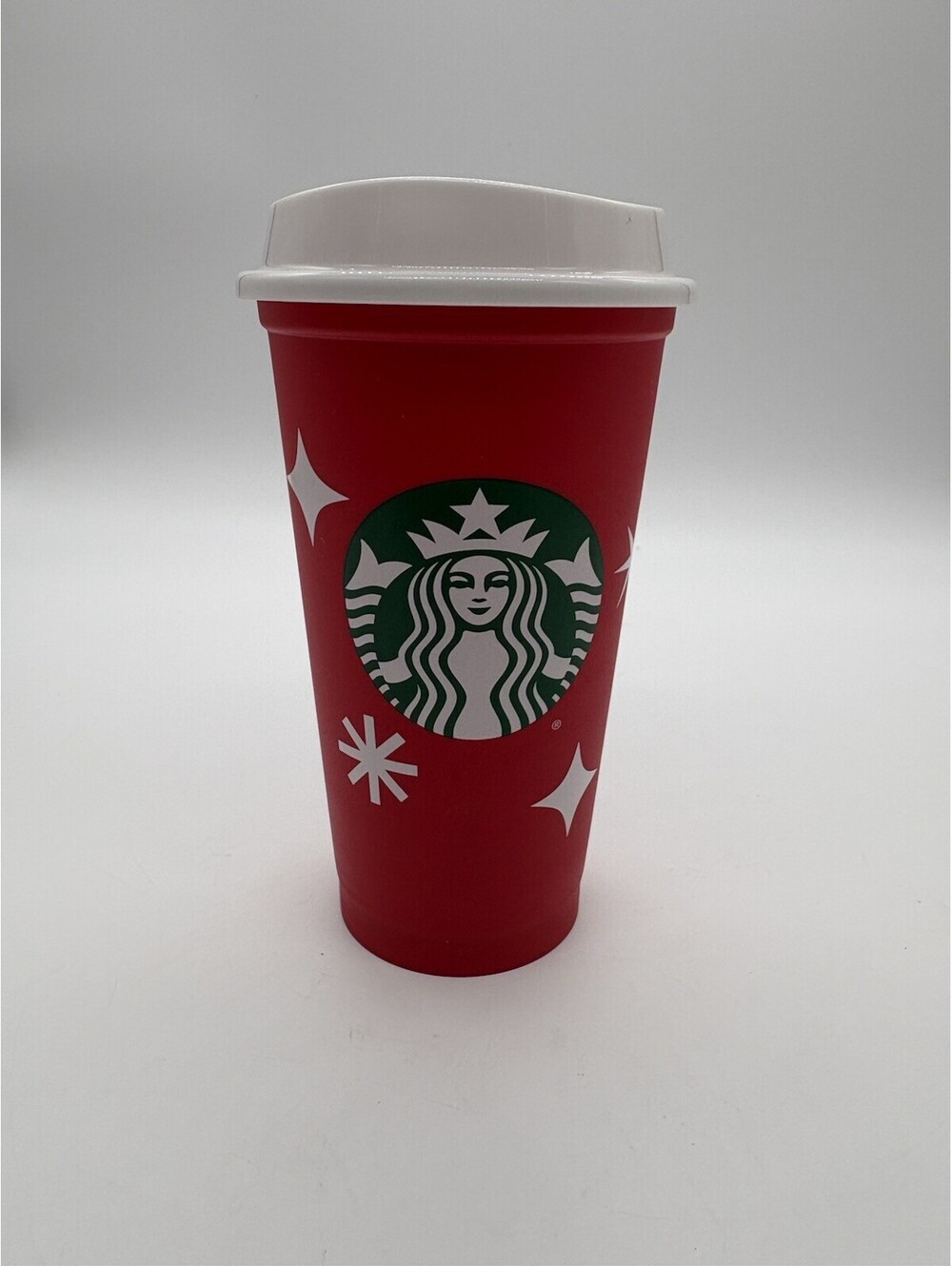 2022 STARBUCKS RED CUP REUSABLE HOLIDAY CHRISTMAS White Lid 16oz 25 years cheer